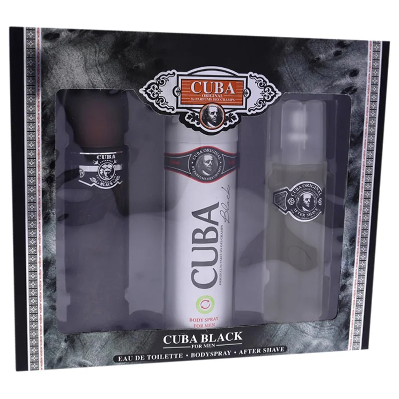 Cuba  Gift Set for Men, Black - 3 Piece