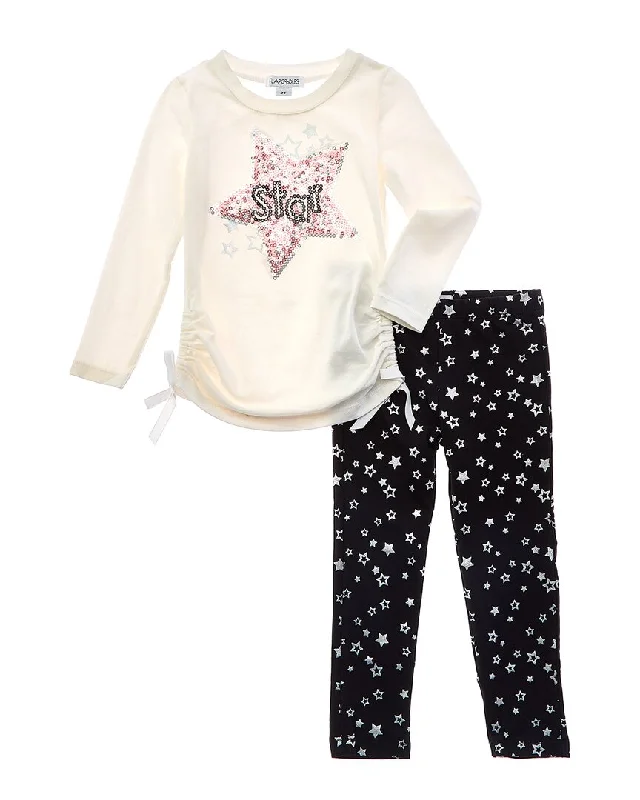 Flapdoodles 2pc Star Top & Legging Set