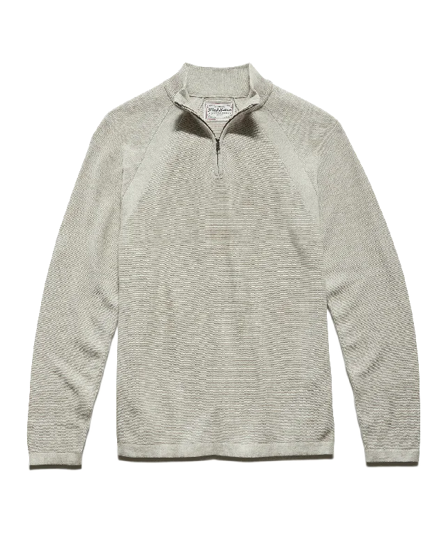 FLOYDALE MARLED RAGLAN 1/4-ZIP SWEATER