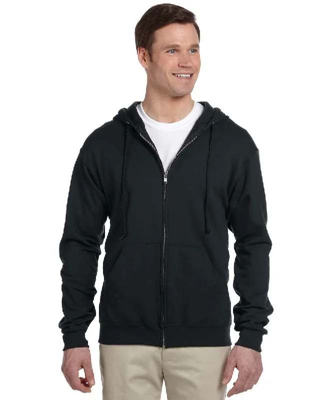 Jerzees NuBlend Fleece Full-Zip Hooded Sweatshirt - Black