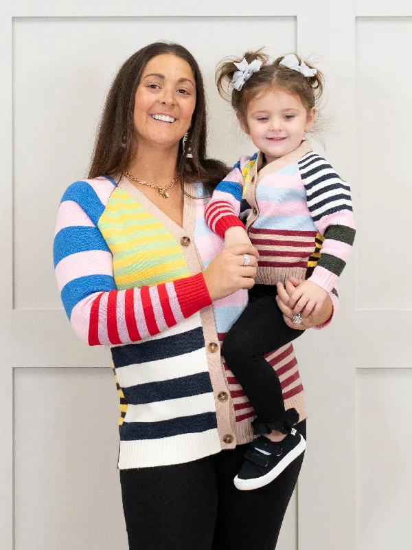 Mom & Me Mod Stripes Cardigan