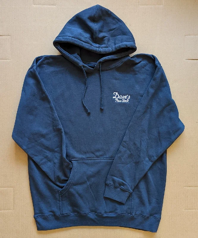 Dave's New York Vintage Logo Hooded Sweatshirt - Navy