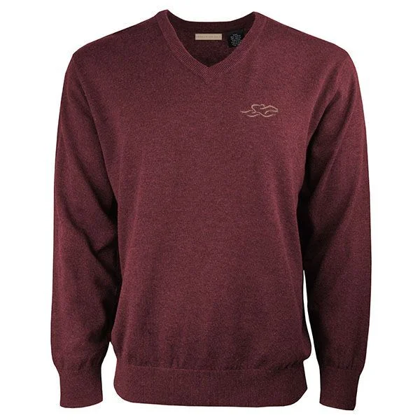 Signature Classic Cotton Sweater - Wine