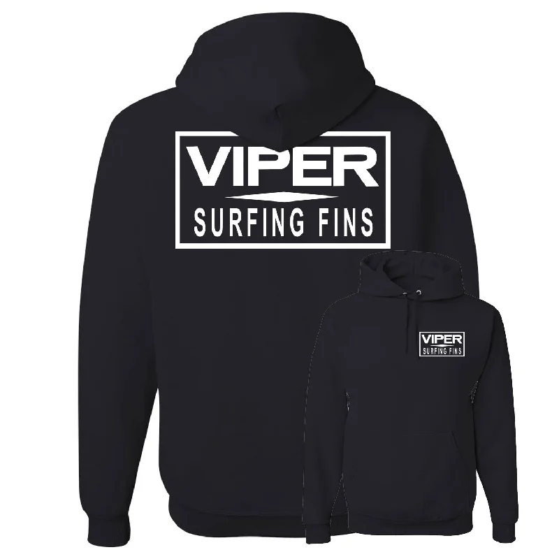 Viper Surfing Fins Bar Logo Hooded Pullover Sweatshirt