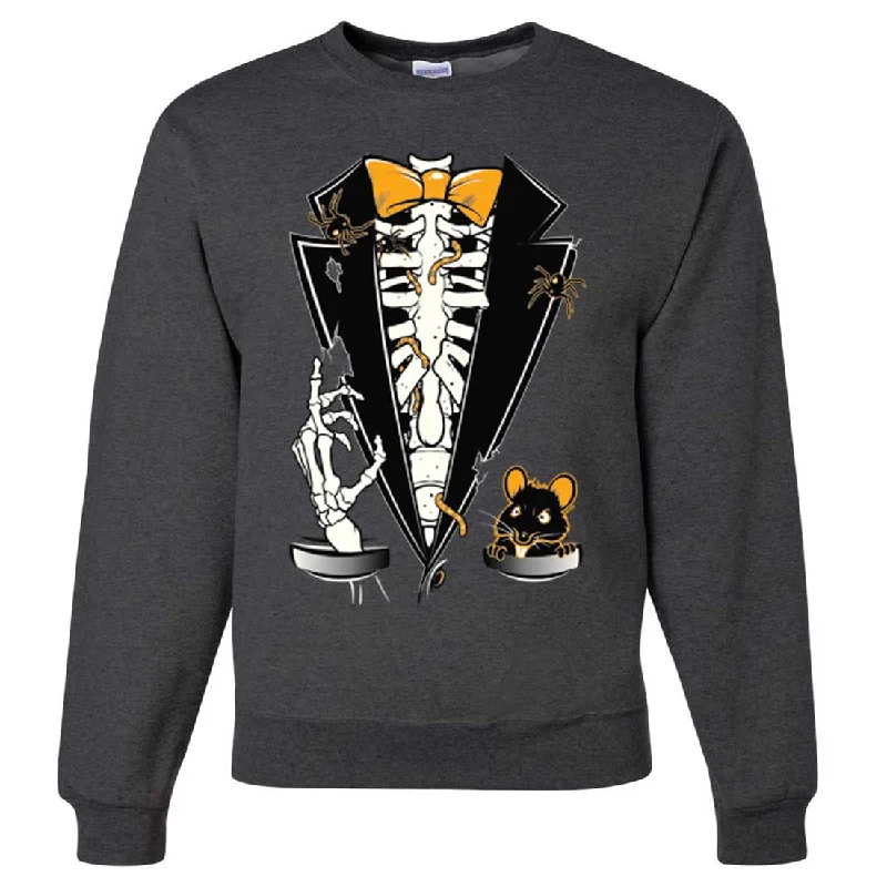 Skeleton Ribcage Tuxedo Crewneck Sweatshirt