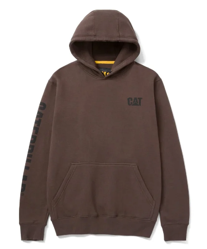 CAT Trademark Banner Hooded Sweatshirt - Coffee Bean