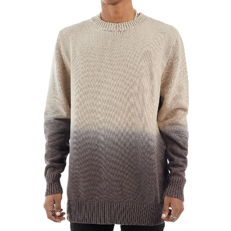 nANA jUDY Mens Monterey Cotton Dip-Dye Pullover Sweater