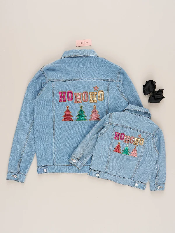 Mom & Me "HO HO HO" Denim Jacket