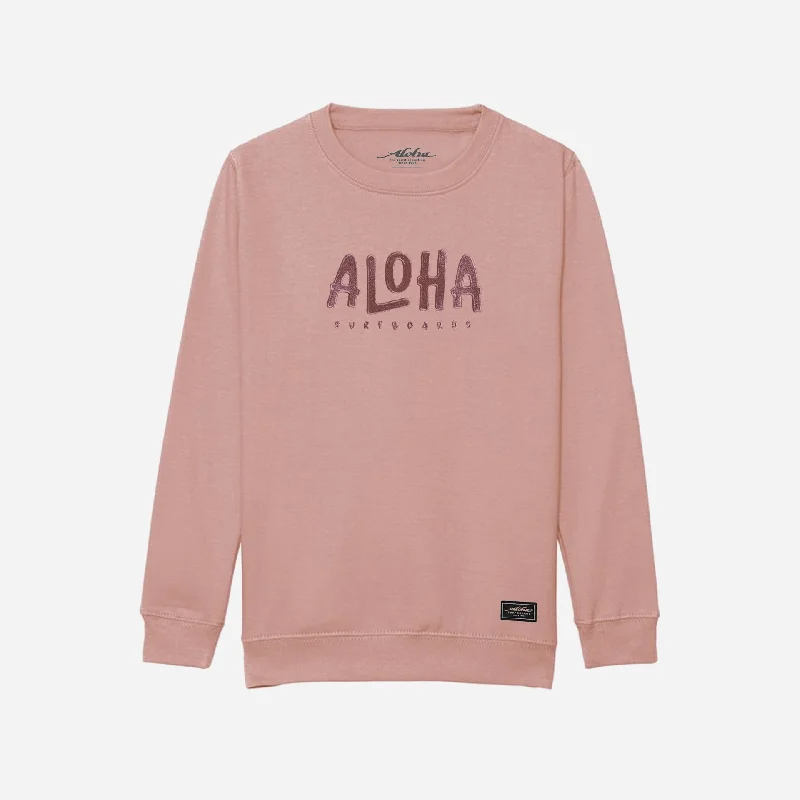 Aloha Kids Crew Sweatshirt - Pink