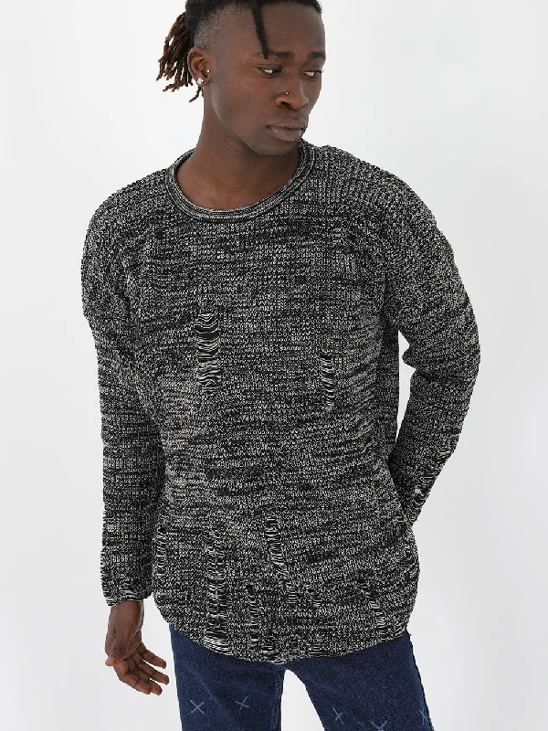 DISTRESSED GENTLEMAN SWEATER | GRAY