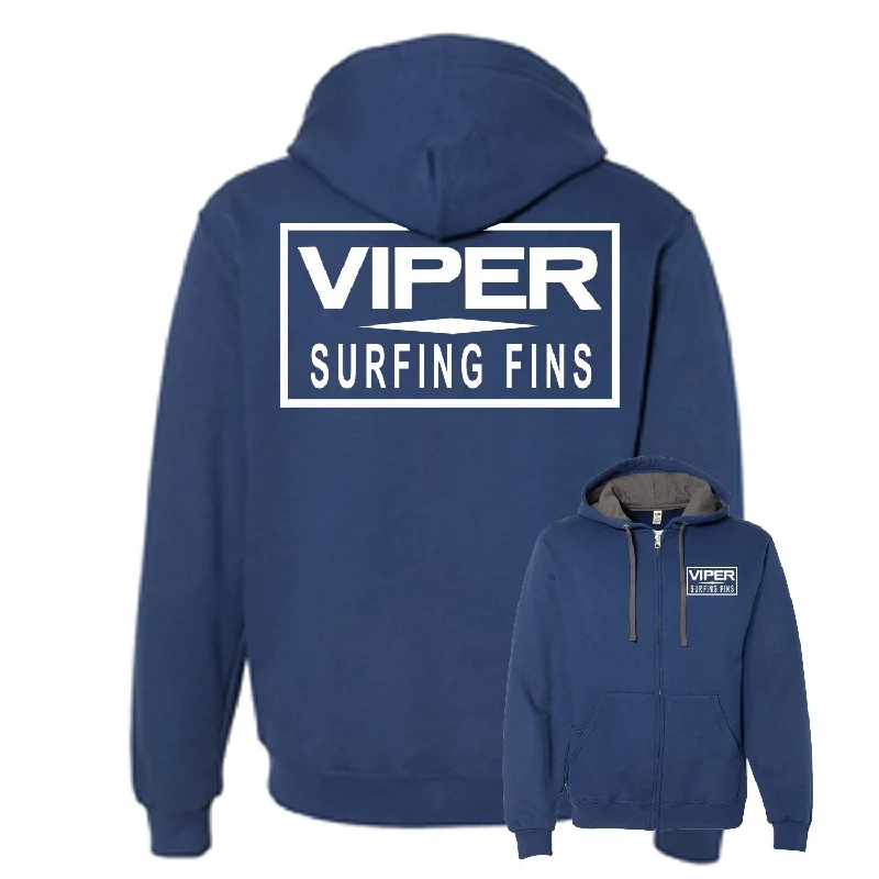 Viper Surfing Fins Zip Hooded Sweatshirt