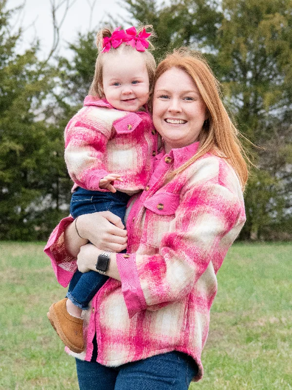 Mom & Me Pink Plaid Flannel