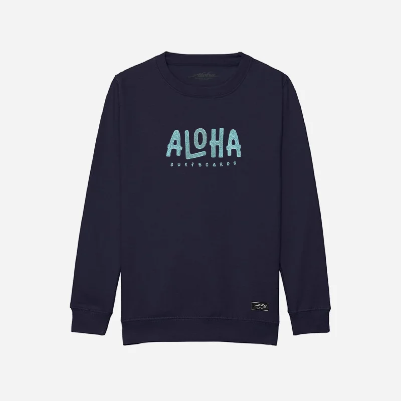 Aloha Kids Crew Sweatshirt - Navy