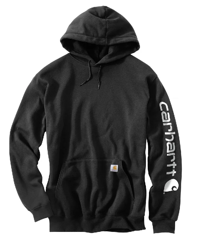 Carhartt Midweight Logo Hooded Sweatshirt - Black