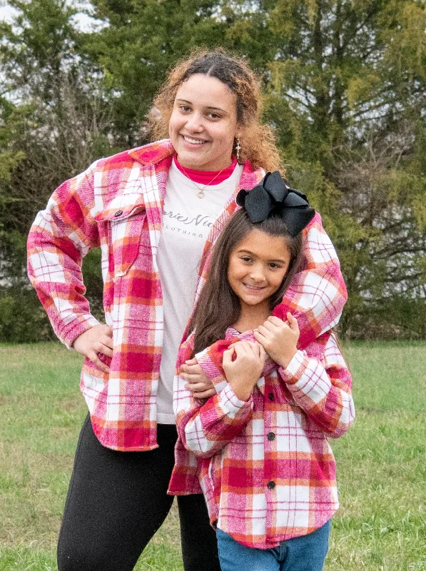 Mom & Me Magenta Plaid Flannel