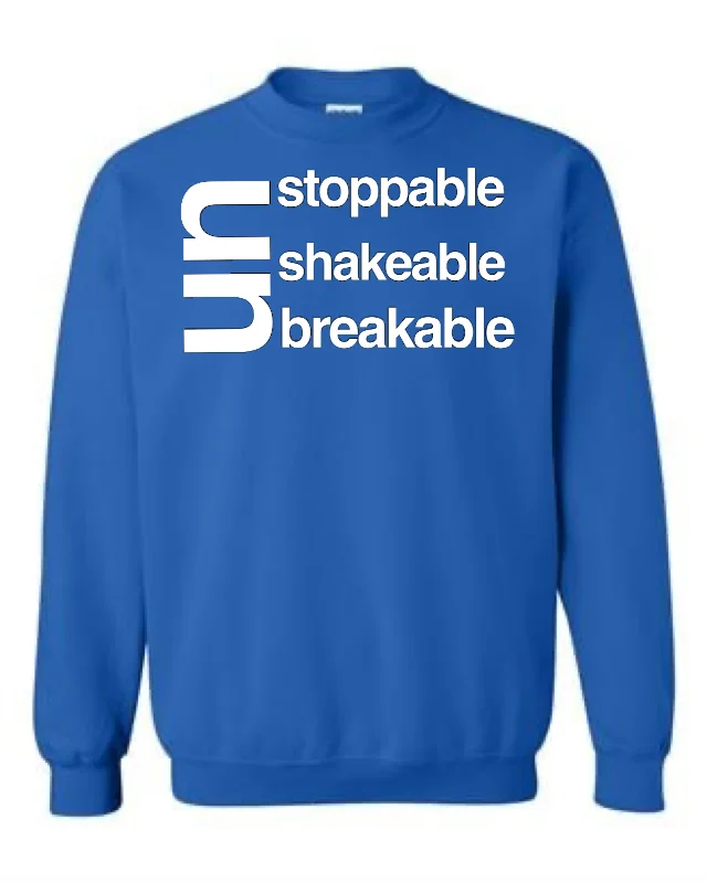 Men's Unstoppable Unshakeable Unbreakable Crewneck Sweatshirt