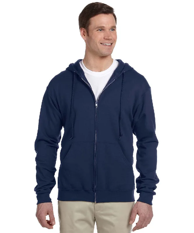 Jerzees NuBlend Fleece Full-Zip Hooded Sweatshirt - Navy