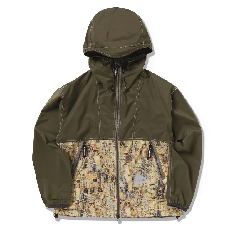 And Wander Pertex Printed Wind Jacket Beige