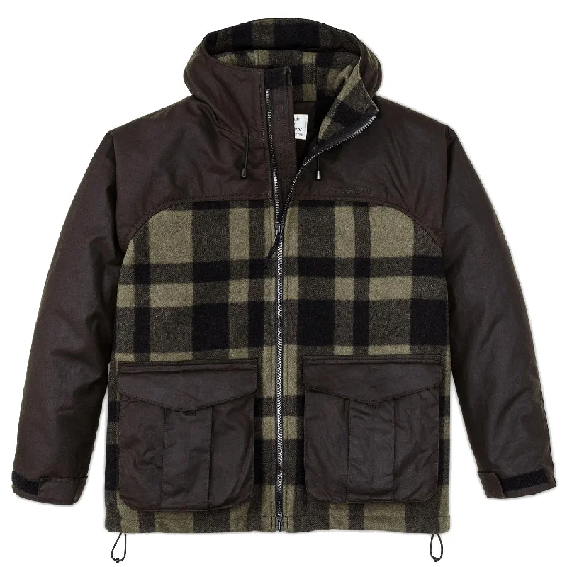 Filson Mackinaw Hunting Jacket Otter Green / Black Plaid