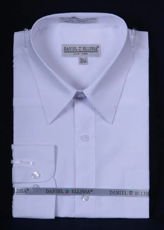 Men's White Long Sleeve Dress Shirt