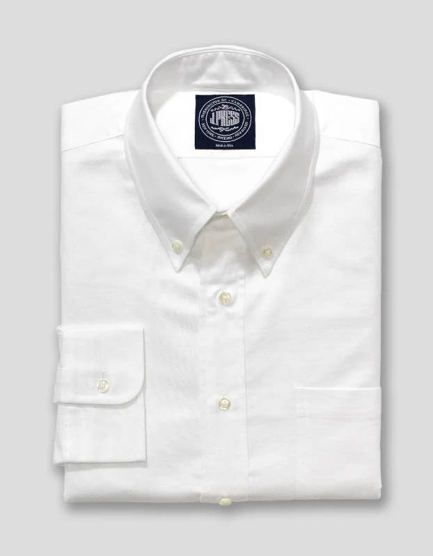 WHITE OXFORD DRESS SHIRT - TRIM FIT