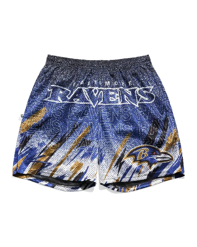 Baltimore Ravens Sketch Retro Shorts