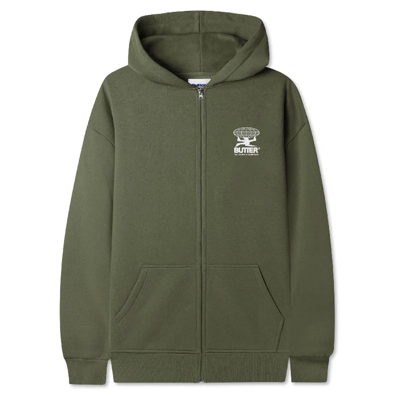 Butter Goods Terrain Zip-Thru Hood Army