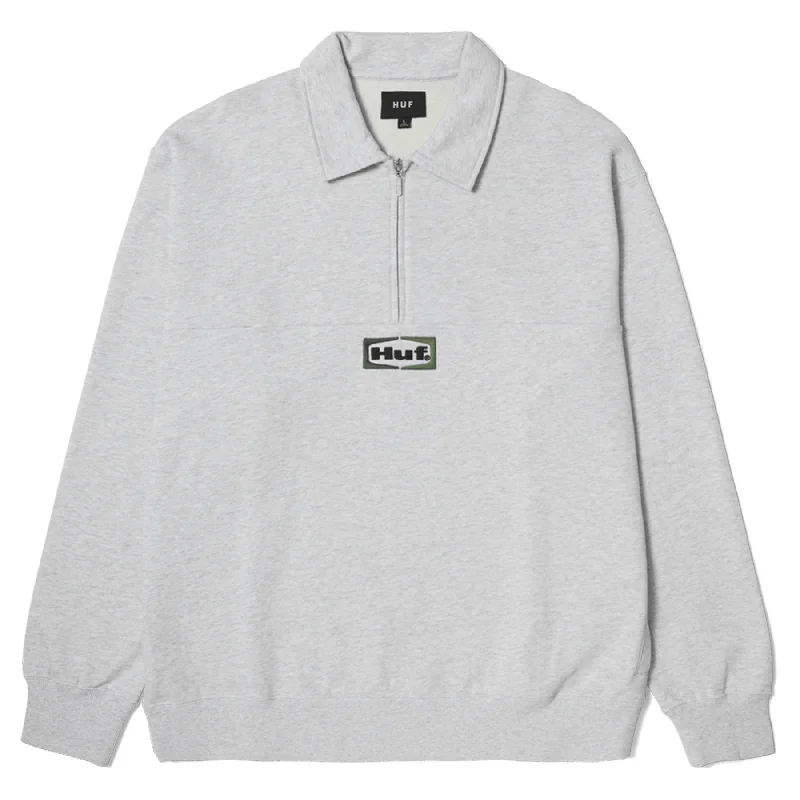 Huf Slate Quarter Zip Fleece Heather Grey