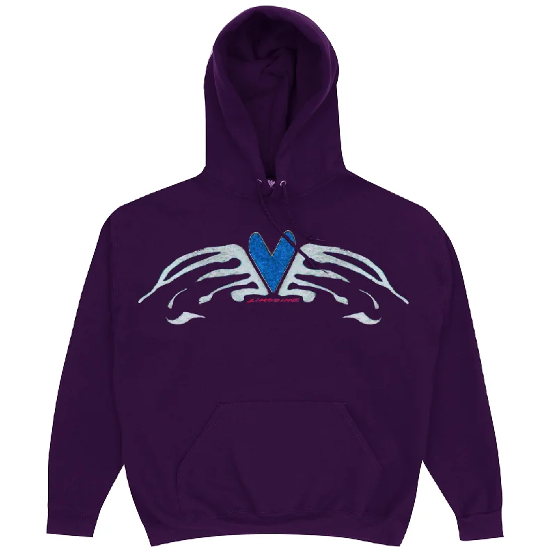 Limosine Heart Wings Hoodie Dark Purple