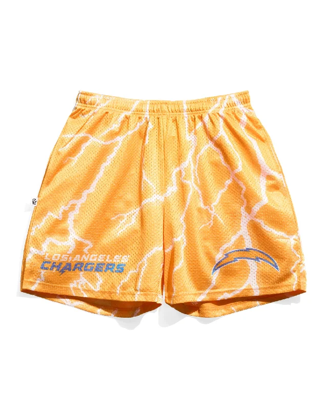 Los Angeles Chargers Lightning Yellow Retro Shorts