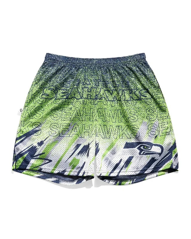 Seattle Seahawks Sketch Retro Shorts