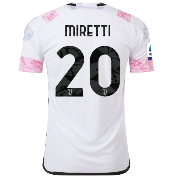 adidas Juventus Leonardo Miretti Away Jersey w/ Serie A 23/24 (White)