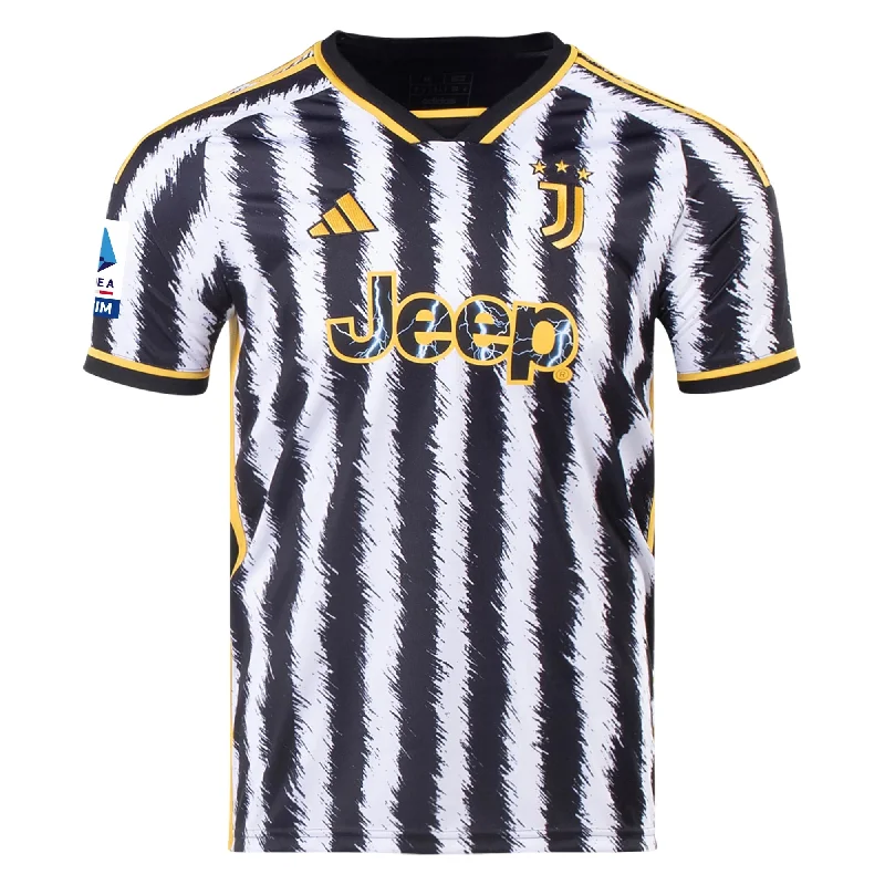 adidas Miretti Juventus Home Jersey w/ Serie A Patch 23/24 (Black/White)