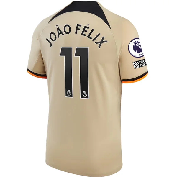 Nike Chelsea João Félix Third Jersey w/ EPL + No Room For Racism + Club World Cup Patches 22/23 (Sesame/Black)