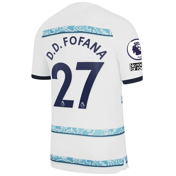 Nike Chelsea Fofano Away Jersey w/ EPL + Club World Cup Patches 22/23 (White/College Navy)