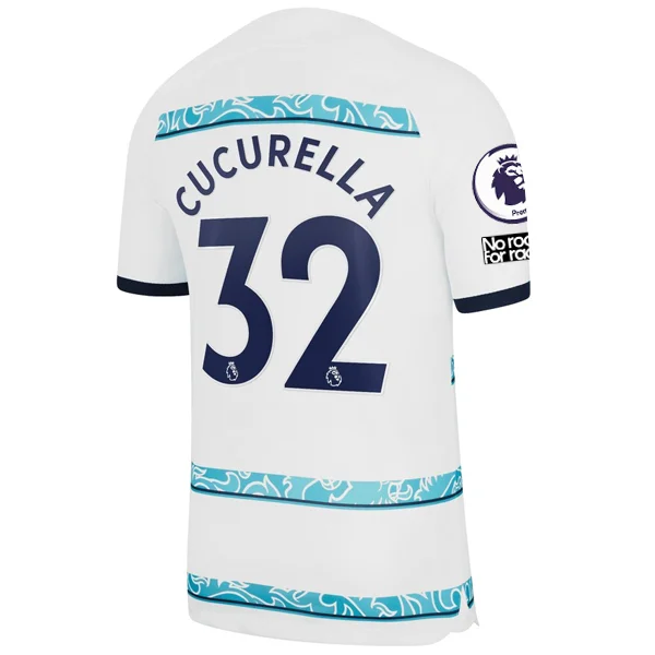 Nike Chelsea Marc Cucurella Away Jersey w/ EPL + Club World Cup Patches 22/23 (White/College Navy)