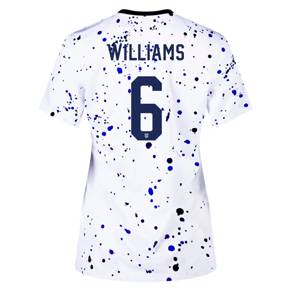 Nike Womens United States Lynn Williams 4 Star Home Jersey 23/24 w/ 2019 World Cup Champion Patch (White/Loyal Blue)