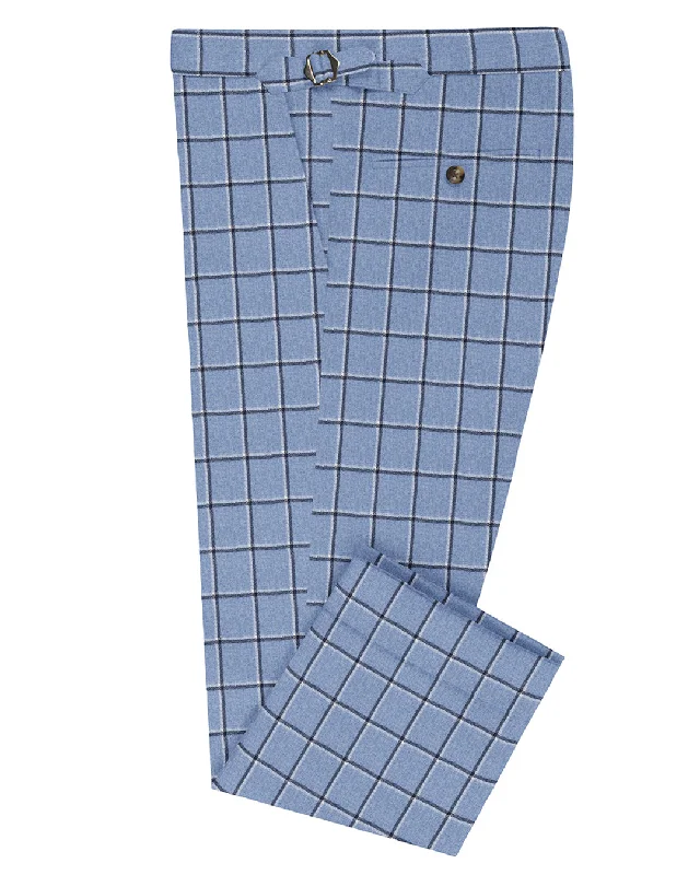 Dugdale Light Blue Windowpane Tweed