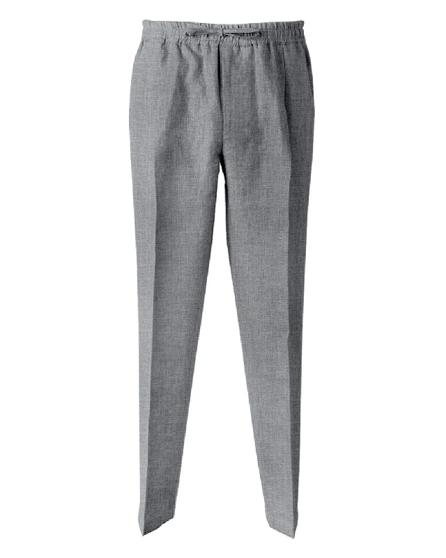 Loro Piana: Light Grey Woolen Drawstring Pants