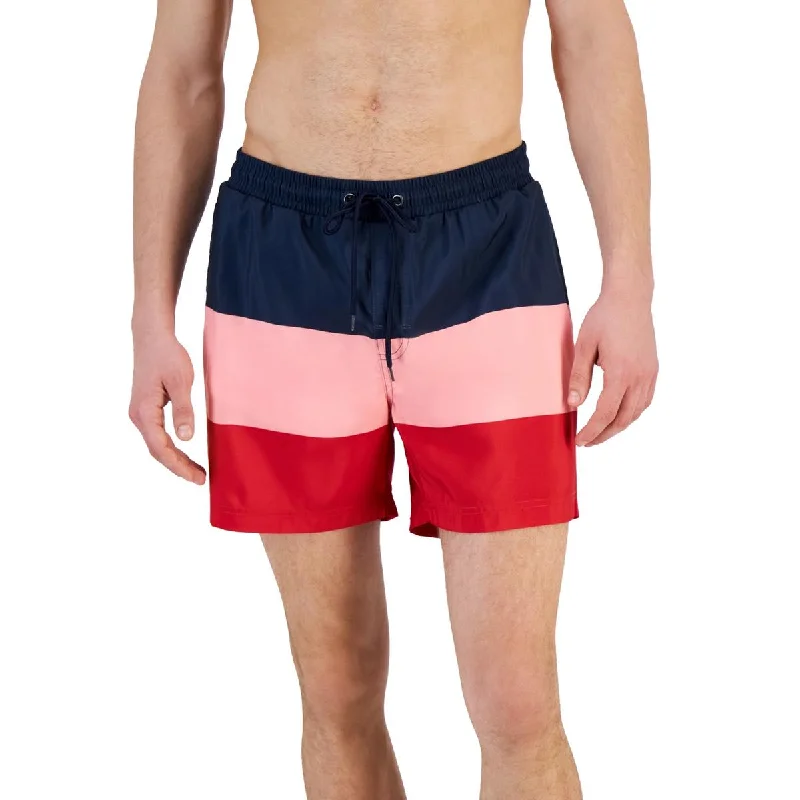 Club Room Mens Colorblock  Swim Trunks