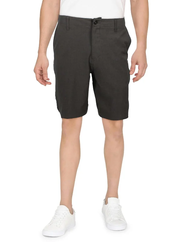 Mens Heathered Short Flat Front