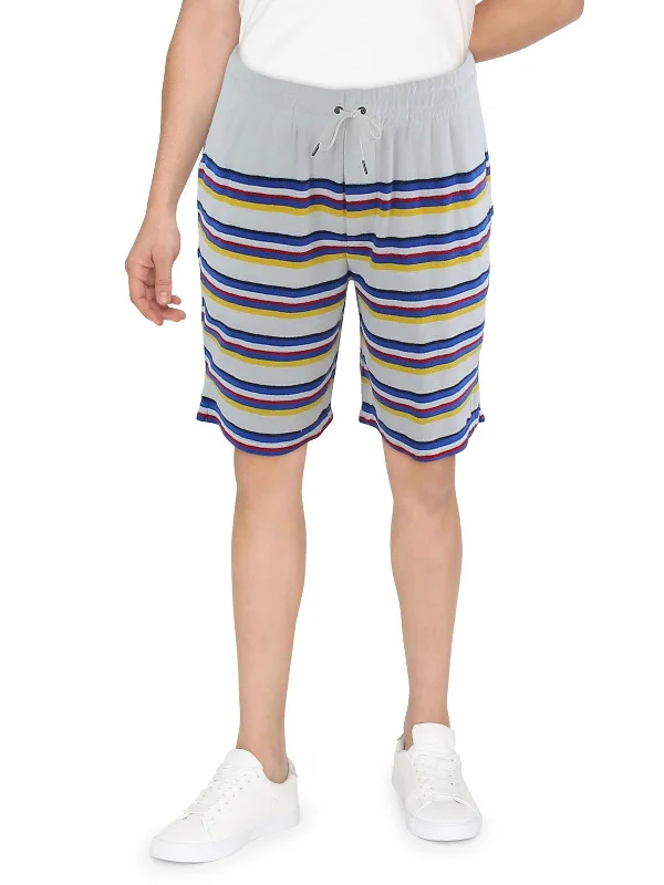 Mens Short Striped Casual Shorts