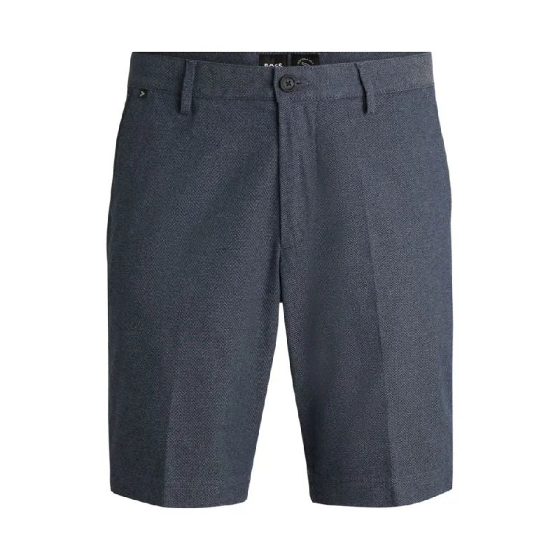 Slim-fit shorts in melange twill